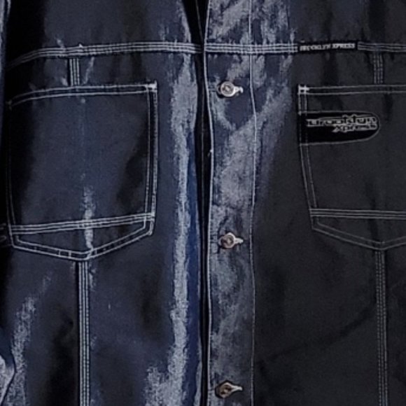 Brooklyn Xpress Vintage Shiny Denim Men's Jacket/coat Size XXL - Picture 14 of 14